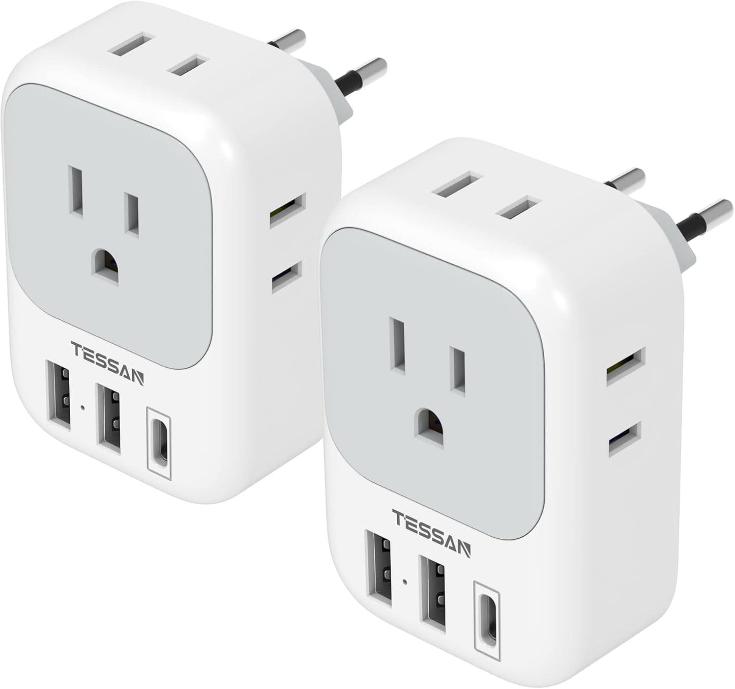 HOM European Travel Plug Adapter USB-C - 2-Pack: Universal Compatibility for Your Travel Needs