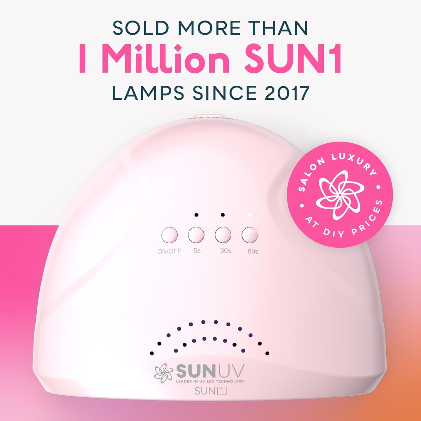 HOM UV Nail Lamp, 48W Professional Gel Nail Dryer with 4 Timer Settings & LCD Display, Portable for Home Salon Use