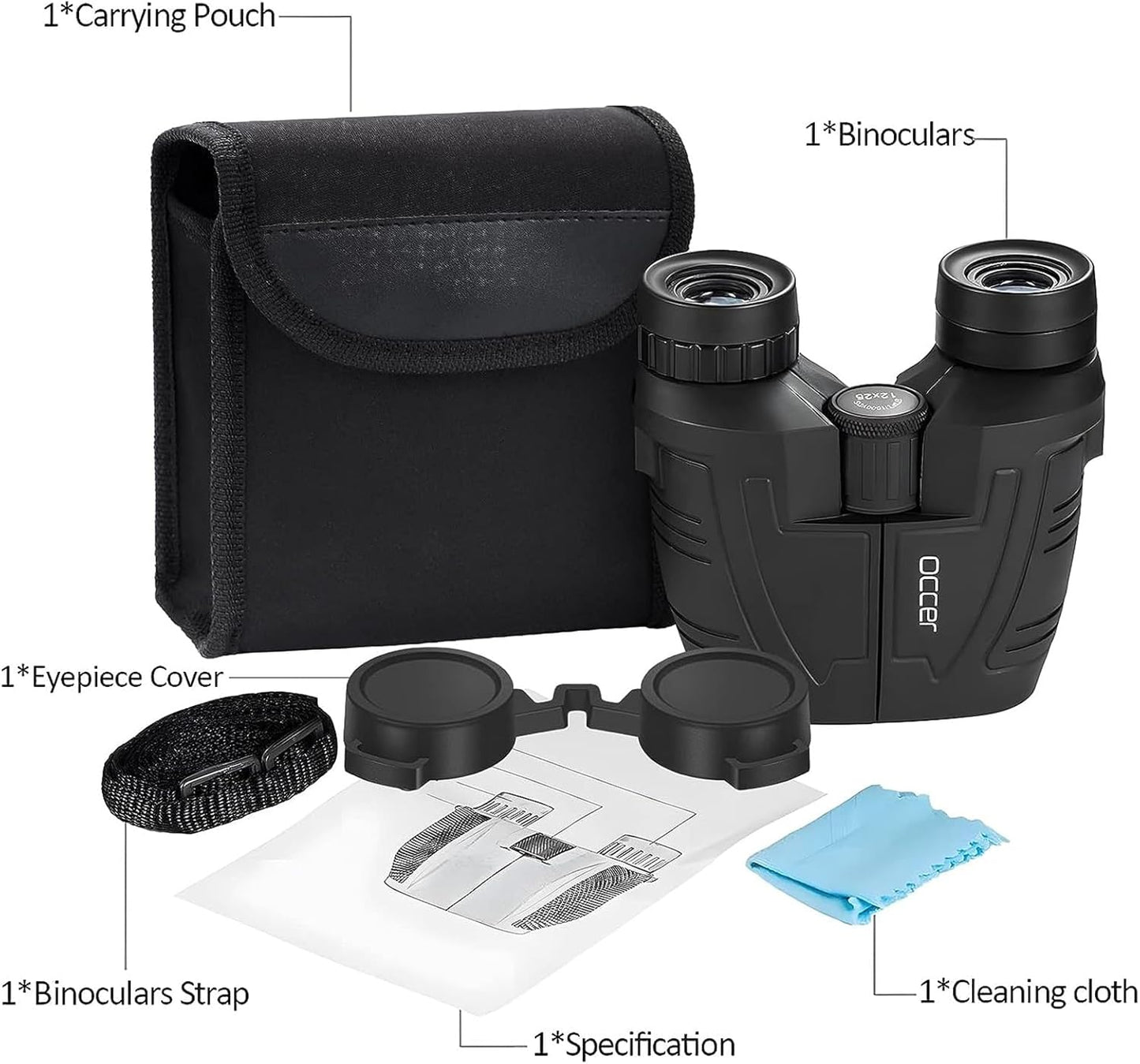 HOM 10x42 HD Binoculars for Adults – Waterproof, Fog Proof Bird Watching & Hunting Optics with Tripod Mount