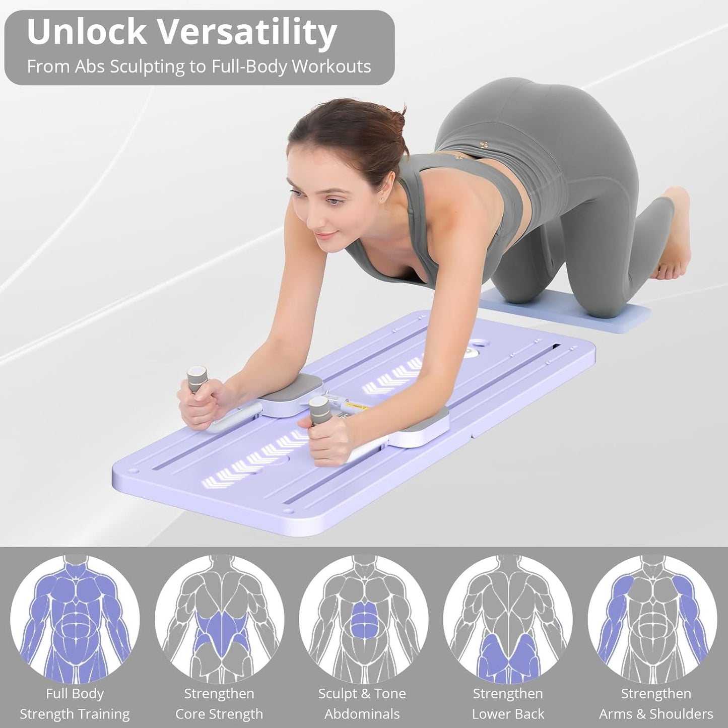 HOM Pilates Reformer Machine, 5 Resistance Levels with Jumpboard, Home Gym Equipment for Full-Body Workout