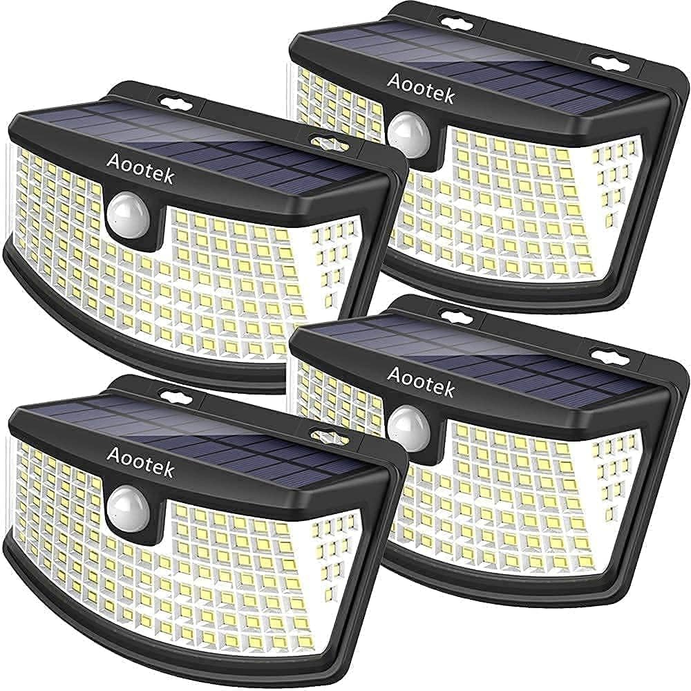 HOM Solar Lights Outdoor, 200LM Waterproof Solar Garden Lights with 3 Modes & Auto On/Off, Wireless Solar-Powered Path Lights for Yard/Driveway