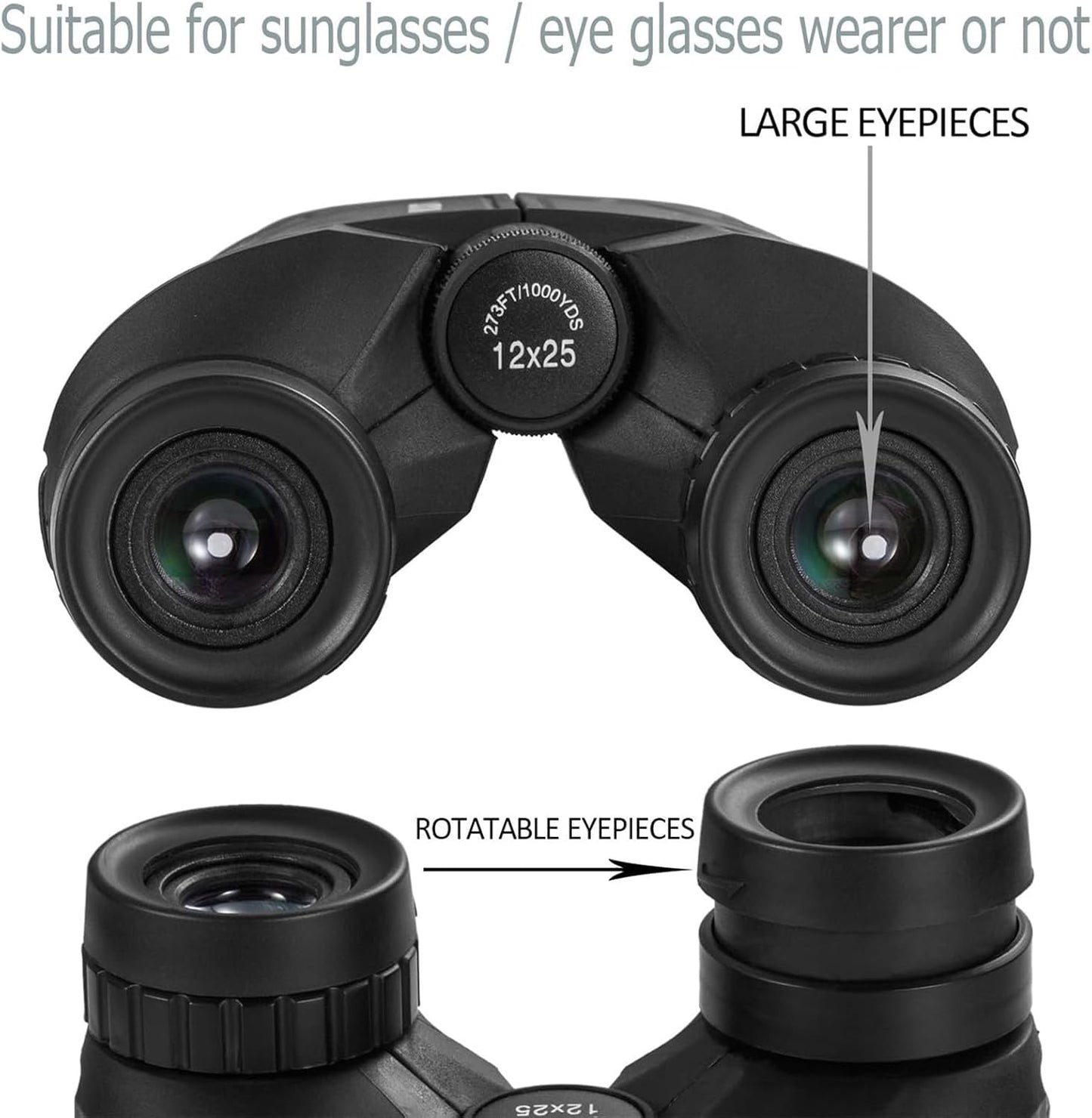 HOM 10x42 HD Binoculars for Adults – Waterproof, Fog Proof Bird Watching & Hunting Optics with Tripod Mount