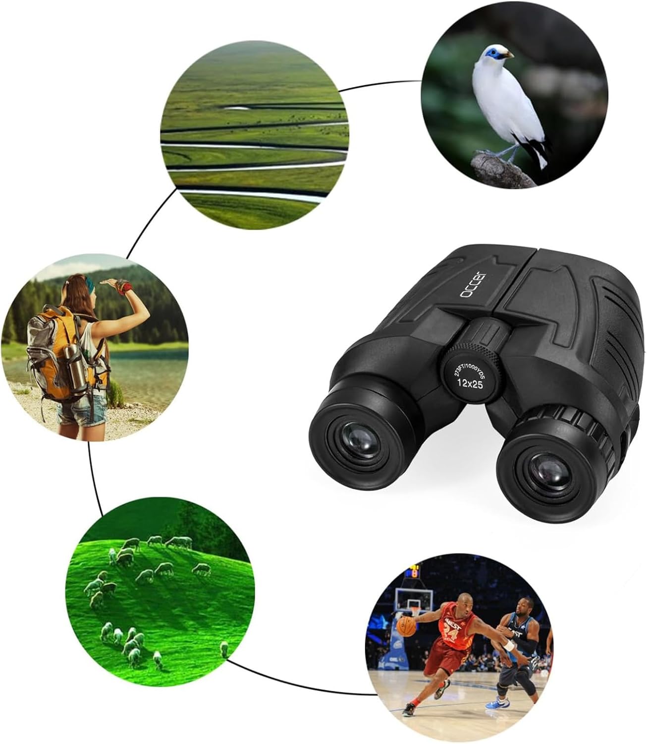 HOM 10x42 HD Binoculars for Adults – Waterproof, Fog Proof Bird Watching & Hunting Optics with Tripod Mount