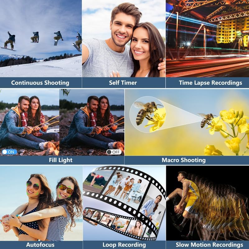 HOM 4K Vlogging Camera with Flip Screen, Dual Batteries & WiFi – YouTube/Travel Content Creator Kit