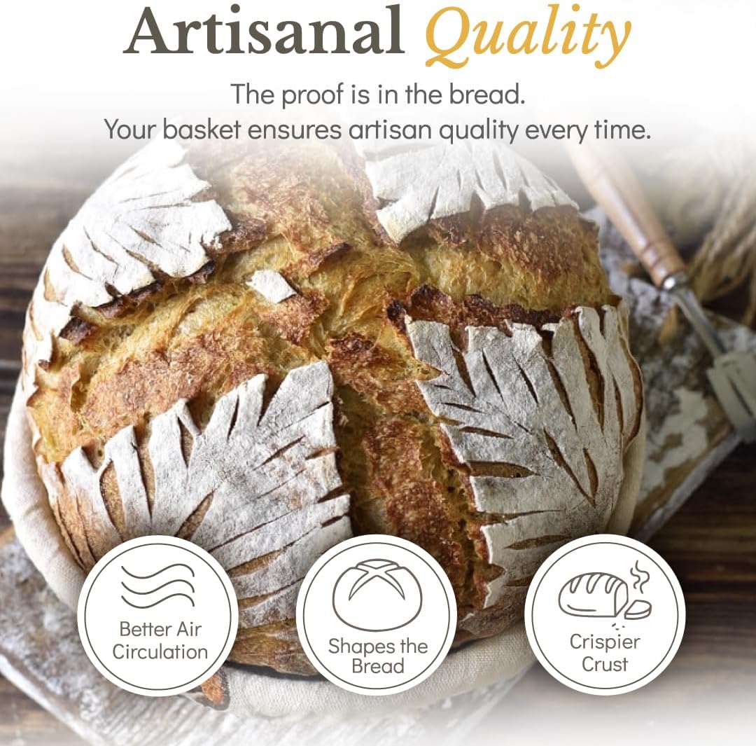HOM Sourdough Starter Kit, Organic Dehydrated Culture with Guidebook, Baking Tools for Homemade Bread, Vegan & Non-GMO