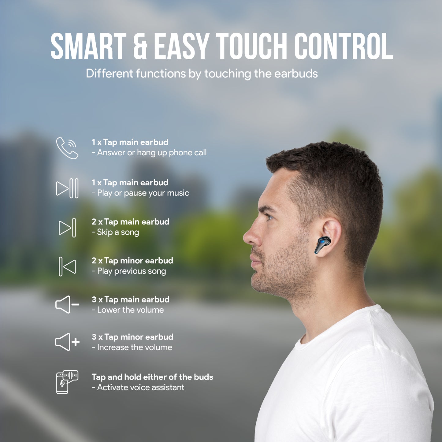 HOM True Wireless Gaming Earbuds - High-Quality Gaming Headphones Earphones with Ultra-Low Latency and Quick Bluetooth Pairing