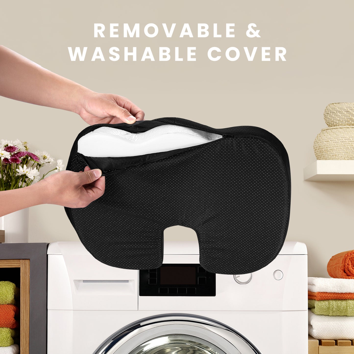 HOM Cooling Gel Memory Foam Seat Cushion - Ergonomic Chair Cushion with Cooling Gel Technology for Back Pain Relief & Ultimate Comfort