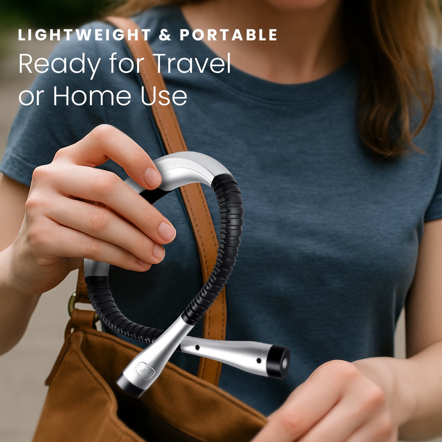 HOM Multifunction Neck Light - Wearable Reading Light for Arts, Crafts, Camping & Working in Low-Light Settings - Rechargeable Dual LED with 3 Lighting Modes for Hands-Free Illumination