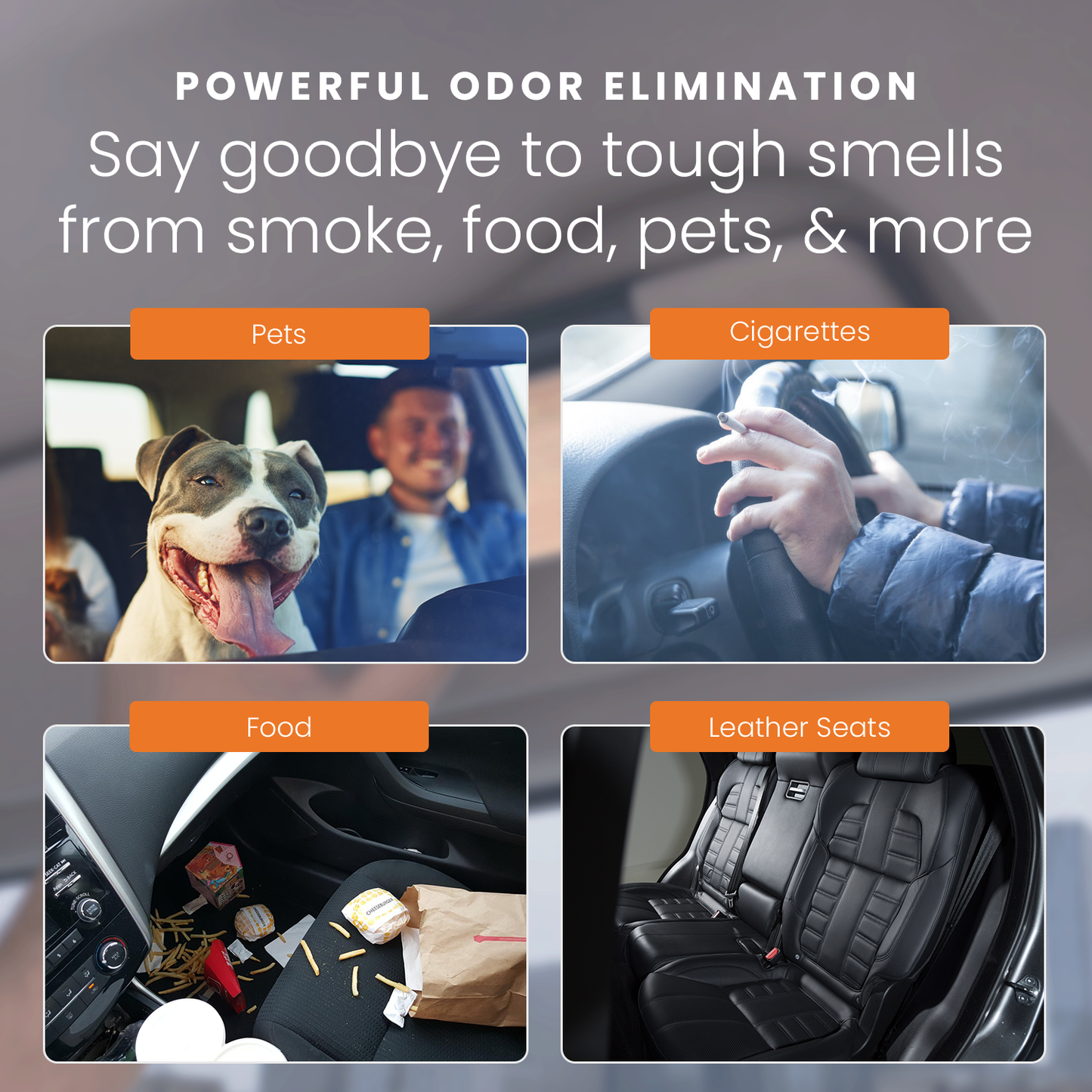 HOM Wood Car Air Freshener - Car Air Freshener for Car Sun Visor - Odor Eliminator for Strong Odor Inside Vehicle Cabin - Made of Cherrywood and Natural Essential Oils (3-pack)