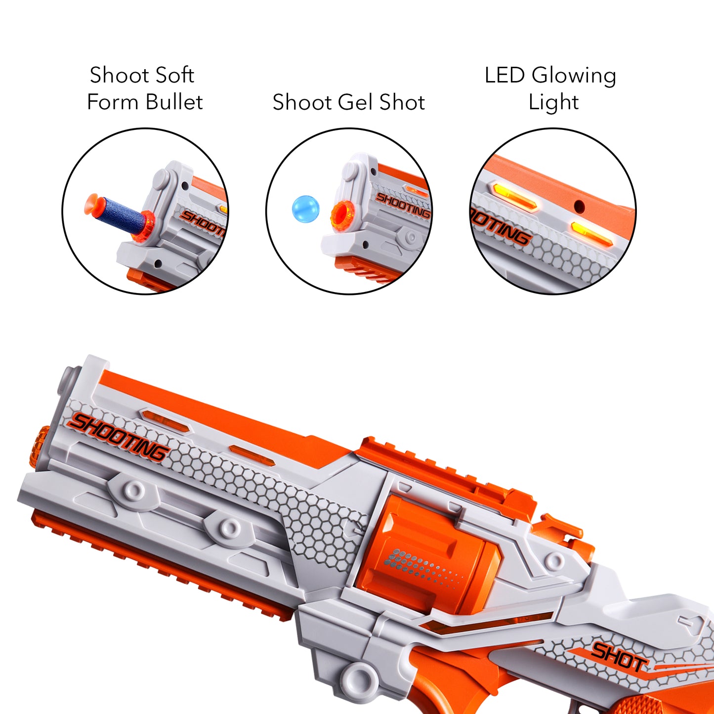 HOM Electric Gel Blaster Toy - Advanced High-Capacity Magazine, Rapid-Fire Automatic Splatter Ball Gun for Ages 14+