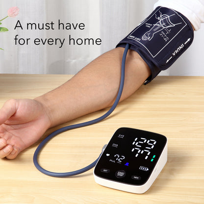 HOM Digital Blood Pressure Monitor - Portable Digital Upper Arm Blood Pressure Monitor with Double Memory Function