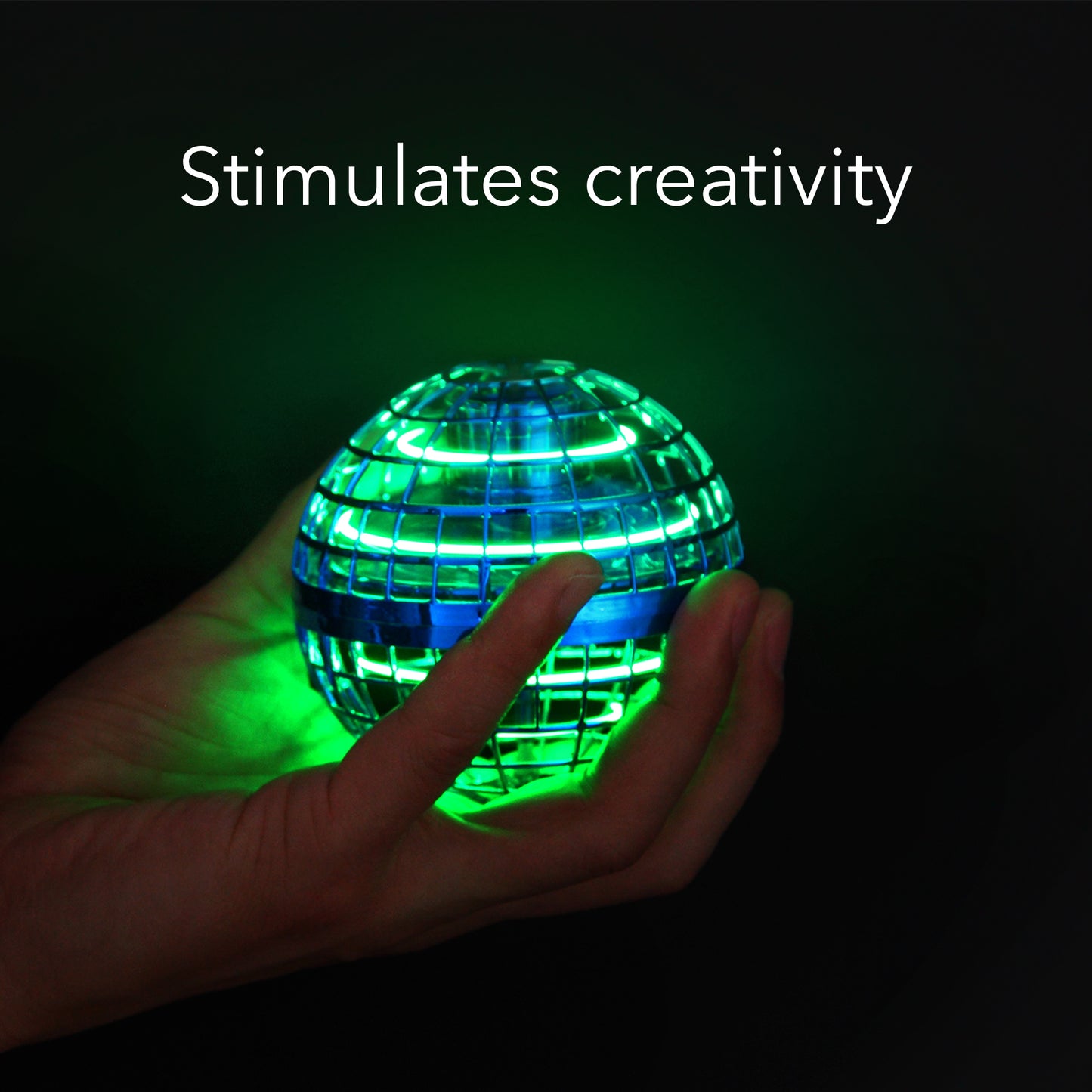 HOM Flying Orb Ball Globe-Shaped Mini Drone Hover Ball with LED & Hidden Propellers - Safe Outdoor Toys for Kids & Adults