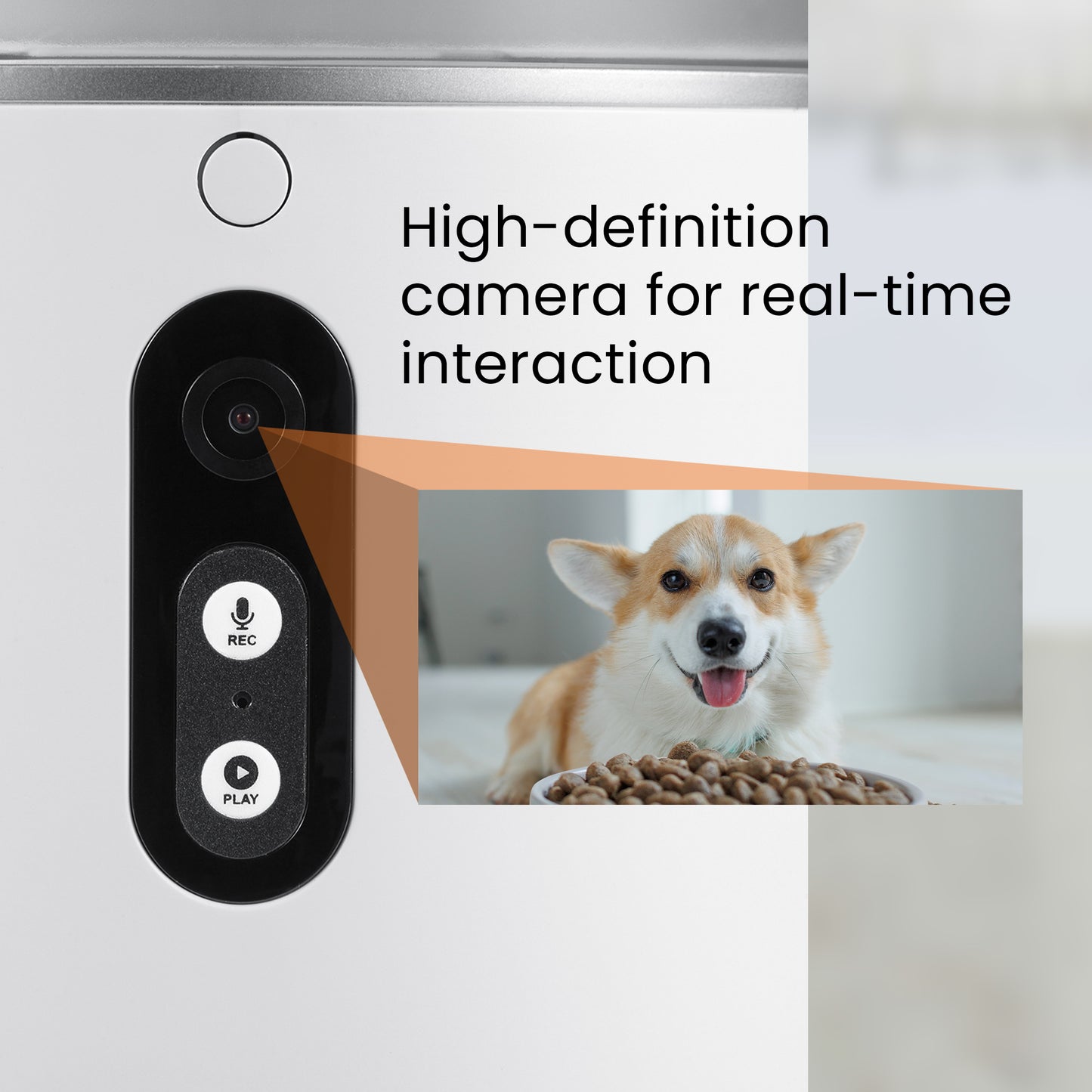 HOM Smart Pet Feeder - Automatic Cat Feeder & Dog Feeder with Portion Control & Programmable Feeding Time (4L)