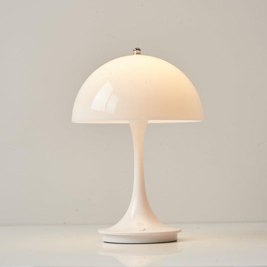 HOM Cordless Mushroom Lamp for Tables - Rechargeable Bedside Table Lamp with 3000 mAh Battery - Up to 8 Hours of Continuous Use