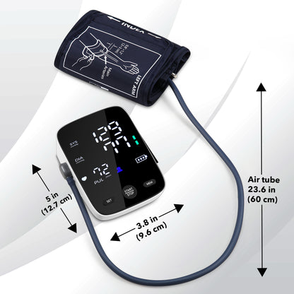 HOM Digital Blood Pressure Monitor - Portable Digital Upper Arm Blood Pressure Monitor with Double Memory Function