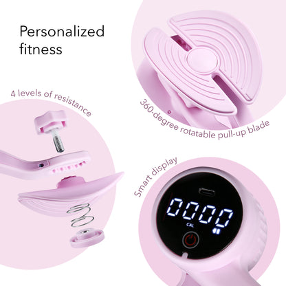 HOM Pelvic Trainer - Inner Thigh & Pelvic Floor Muscle Toner - Smart Adjustable Device with Display