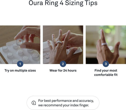 HOM Smart Wellness Ring (Oura Ring Style) | Advanced Sleep, Activity & Recovery Tracker | Heart Rate, Temperature Monitoring | Water Resistant | Fitness & Health Companion
