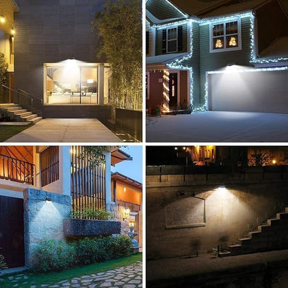 HOM Solar Lights Outdoor, 200LM Waterproof Solar Garden Lights with 3 Modes & Auto On/Off, Wireless Solar-Powered Path Lights for Yard/Driveway