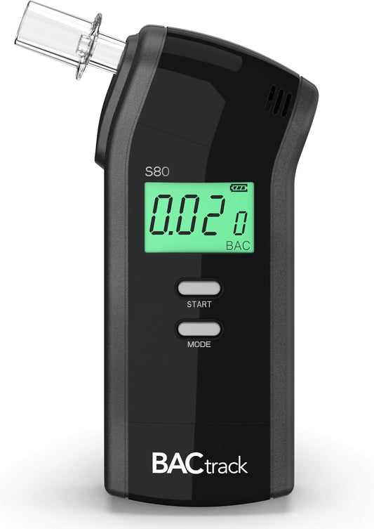 HOM Professional Grade Breathalyzer for Personal Use - High Accuracy Alcohol Tester w/Digital Display, Portable Keychain BAC Tester
