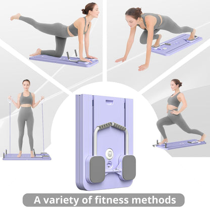 HOM Pilates Reformer Machine, 5 Resistance Levels with Jumpboard, Home Gym Equipment for Full-Body Workout