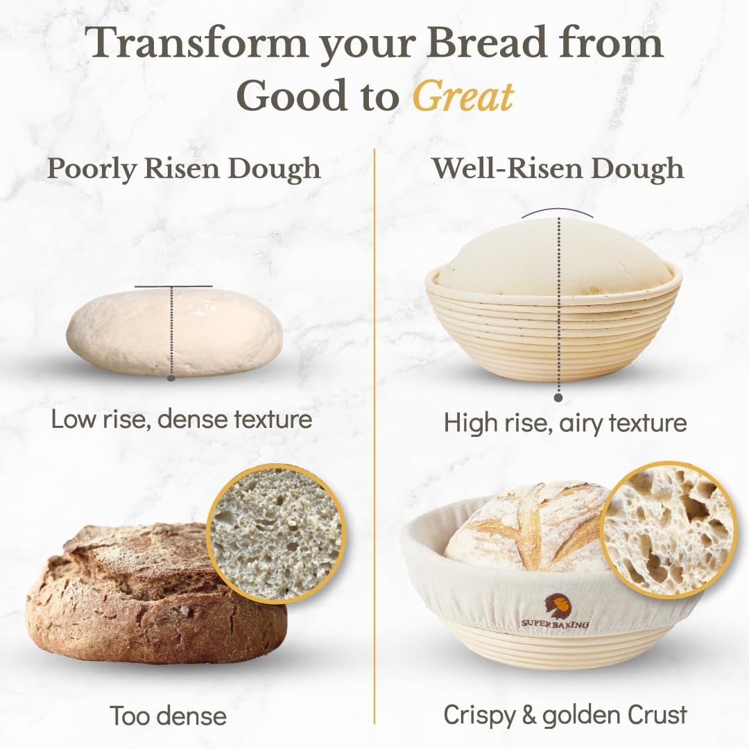 HOM Sourdough Starter Kit, Organic Dehydrated Culture with Guidebook, Baking Tools for Homemade Bread, Vegan & Non-GMO