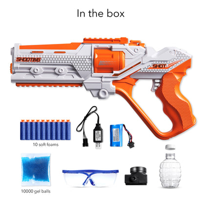 HOM Electric Gel Blaster Toy - Advanced High-Capacity Magazine, Rapid-Fire Automatic Splatter Ball Gun for Ages 14+