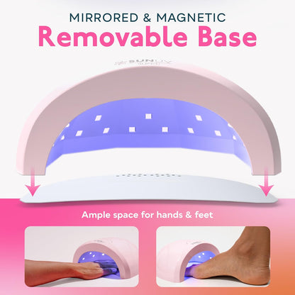 HOM UV Nail Lamp, 48W Professional Gel Nail Dryer with 4 Timer Settings & LCD Display, Portable for Home Salon Use