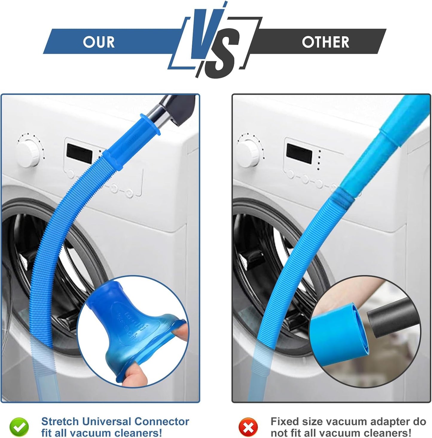 HOM Professional Dryer Vent Cleaning Kit | Flexible 8-Foot Lint Brush with Extension Rods | Complete Cleaning Tool Set for Dryer Ducts & Vents | Improves Efficiency & Reduces Fire Risk
