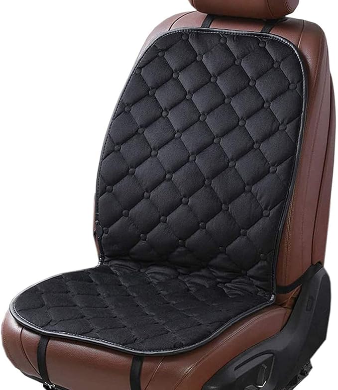 HOM Premium Full Back and Seat Cushion - Luxurious Soft Velour Cover for Enhanced Comfort and Elegance in Black