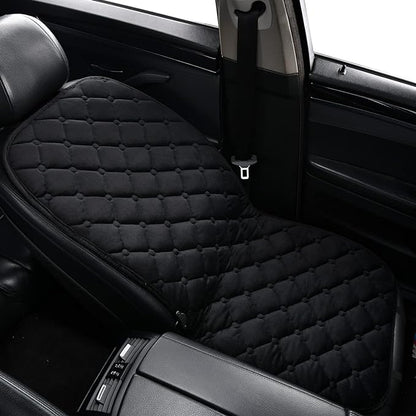 HOM Premium Full Back and Seat Cushion - Luxurious Soft Velour Cover for Enhanced Comfort and Elegance in Black