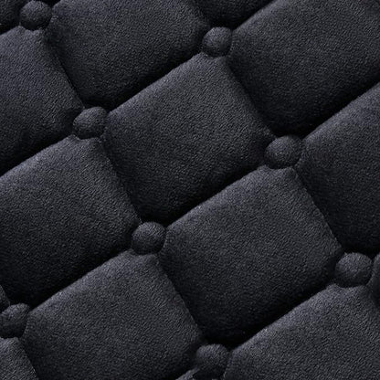 HOM Premium Full Back and Seat Cushion - Luxurious Soft Velour Cover for Enhanced Comfort and Elegance in Black