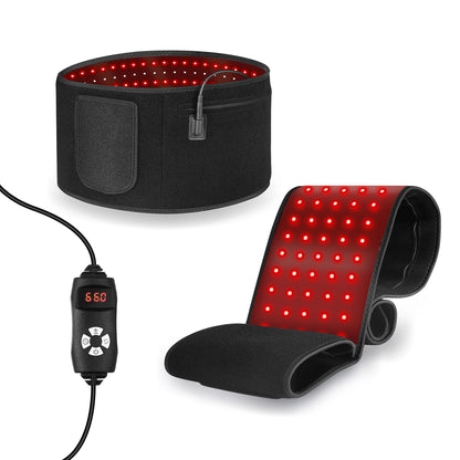 HOM Red Light Therapy Belt - 660 nm Red LED Light + 850 nm Near-Infrared Light Therapy - Wearable Red Light Therapy for Body, Neck & Shoulder Massager for Muscle Recovery & Reduced Joint Inflammation