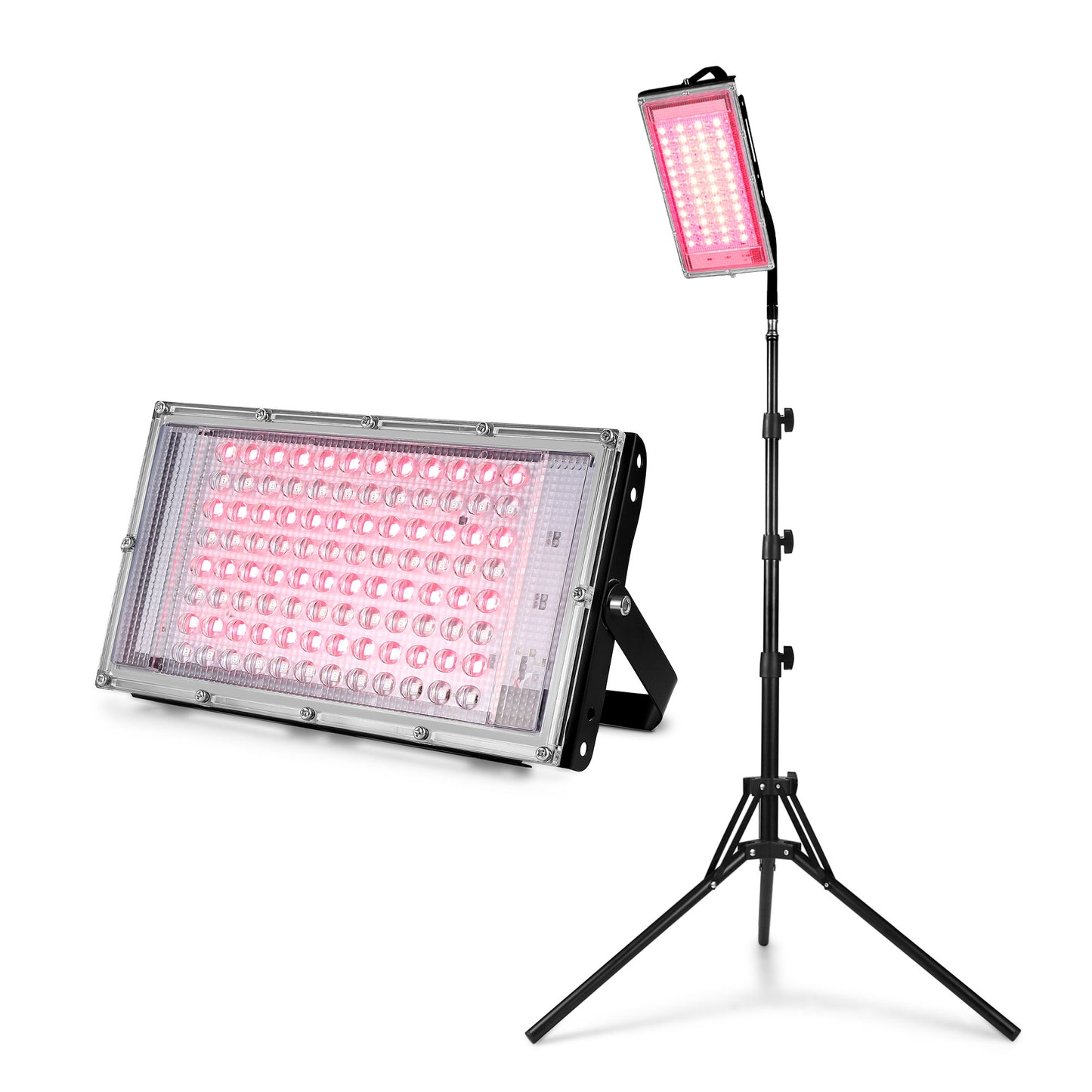 HOM Red Light Therapy Lamp for Face & Body - 660 nm Red LED Light + 850 nm Near-Infrared Therapy Lamp with Stand - Portable Near-Infrared Sauna for Muscle Recovery, Healthy Skin & Pain Relief