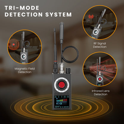 HOM Deluxe Hidden Camera Detector - Spy Camera Finder, GPS Tracker & Wireless Bug Detector for Home, Hotels, Office & Cars - Adjustable Sensitivity Levels & Detection Mode for Accurate Detection