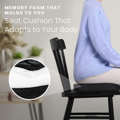 HOM Cooling Gel Memory Foam Seat Cushion - Ergonomic Chair Cushion with Cooling Gel Technology for Back Pain Relief & Ultimate Comfort