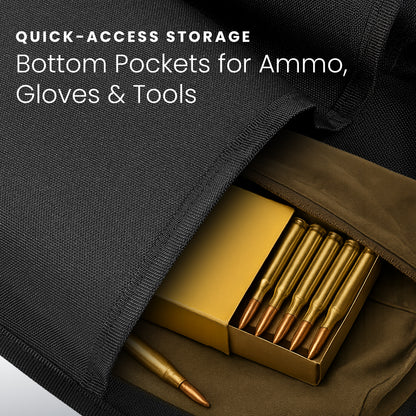 HOM Seat Back Gun Rack - Backseat Car Organizer for Tactical Gear - Adjustable Buckle Strap for Universal Fit for Most Cars & Trucks - Car Storage Rack for Hunting or Tactical Gear (2-pack)