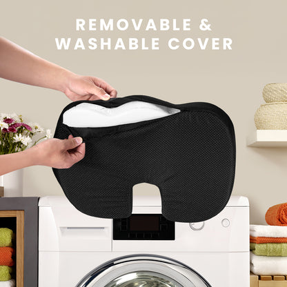 HOM Cooling Gel Memory Foam Seat Cushion - Ergonomic Chair Cushion with Cooling Gel Technology for Back Pain Relief & Ultimate Comfort