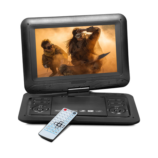 HOM Portable DVD Player with 10.1-inch LCD Screen - DVD & CD Player with SD Card & USB Support