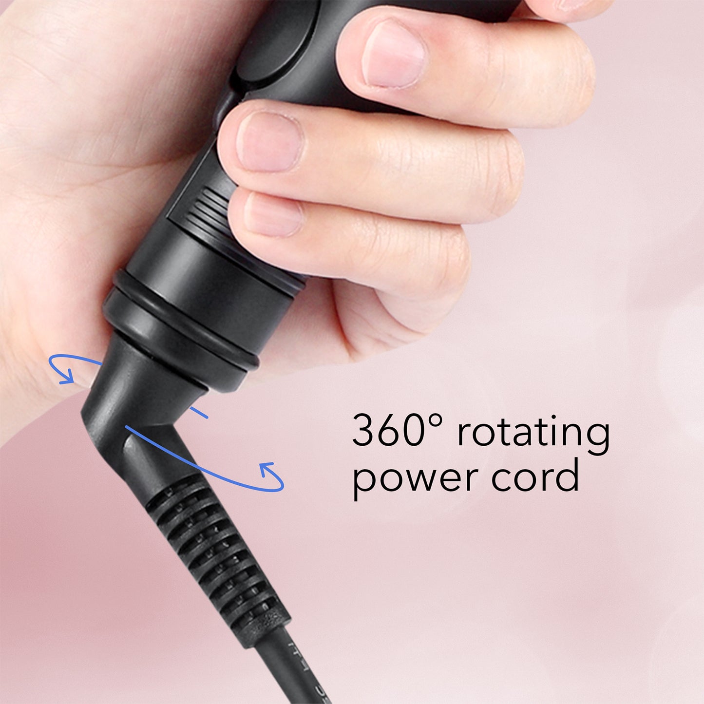 HOM 40W Portable Ceramic Hair Straightener -  Professional Salon Styling Tool (Black)