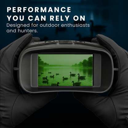 HOM Night Vision Binoculars - Digital Hunting Binoculars with 32MP 4K FHD Infrared Camera - 4000 mAh Rechargeable Battery - 32GB TF Card Included