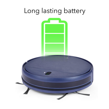 HOM Smart Robot Vacuum Cleaner & Mop - WiFi & App Control, Multiple Cleaning Modes, Self-Charging (Blue)