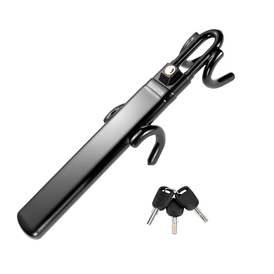 HOM Steering Wheel Lock - Anti-Theft Device for Car Steering Wheel - Retractable Steering Wheel Lock for Cars - Fits Most Vehicles