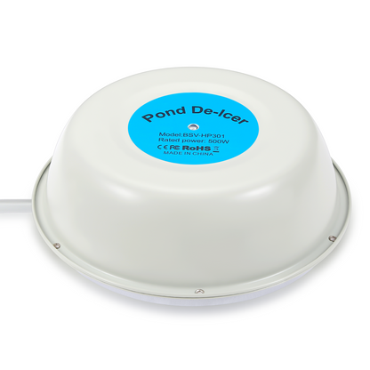 HOM Water Heater for Aquarium - 500W Aquarium Heater for Fish Tanks Up to 50 Gal - Floating Pond Deicer with 10ft Power Cable & Built-in Thermostat