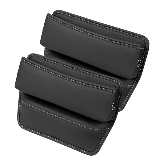 HOM Car Seat Gap Filler Organizer - Car Organizer for Between Seat and Console - Car Storage Organizer for Phone, Keys, Wallets & Other Gadgets - Universal Fit (2-pack)