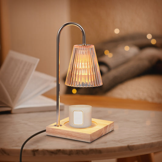 HOM Candle Warmer Lamp with Adjustable Brightness & Timer Function